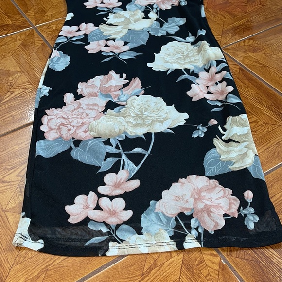 Gently used Large Fashion Nova Mesh Floral Midi - Picture 7 of 10